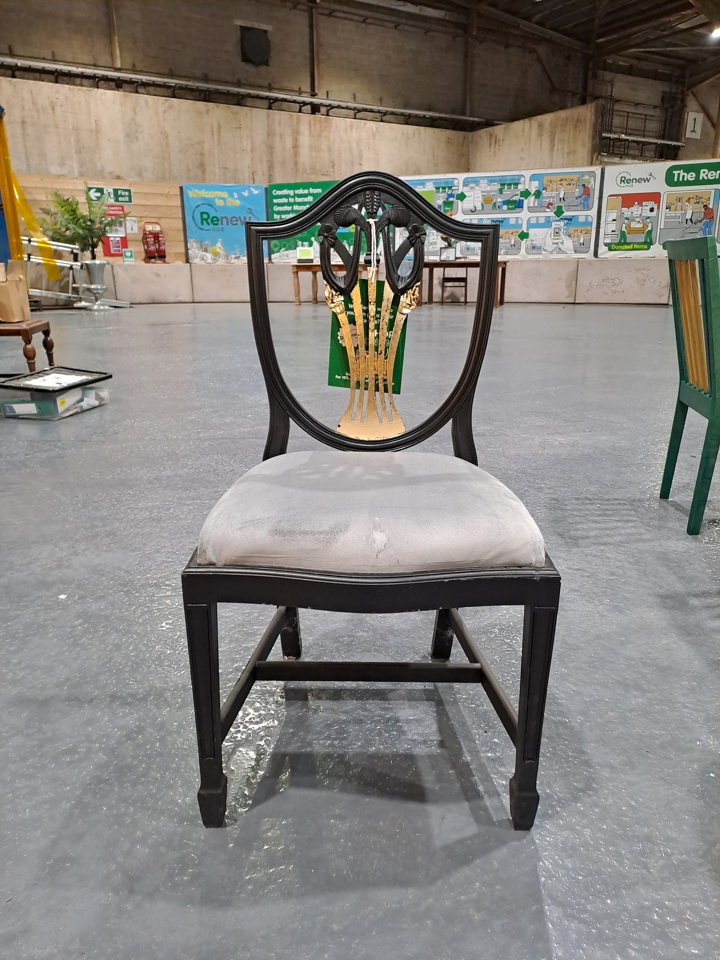 Upcycle a dining chair workshop - painting & upholstery techniques