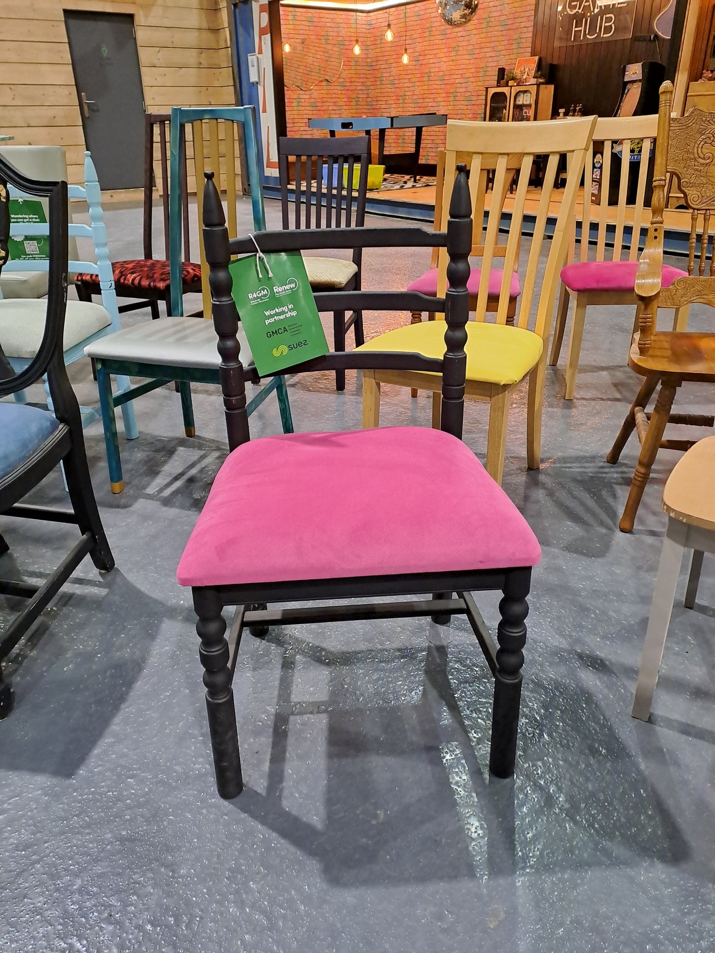 Upcycle a dining chair workshop - painting & upholstery techniques