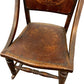 Carved Wooden Rocking Chair Floral Back Turned Legs Traditional (Pre-Loved)