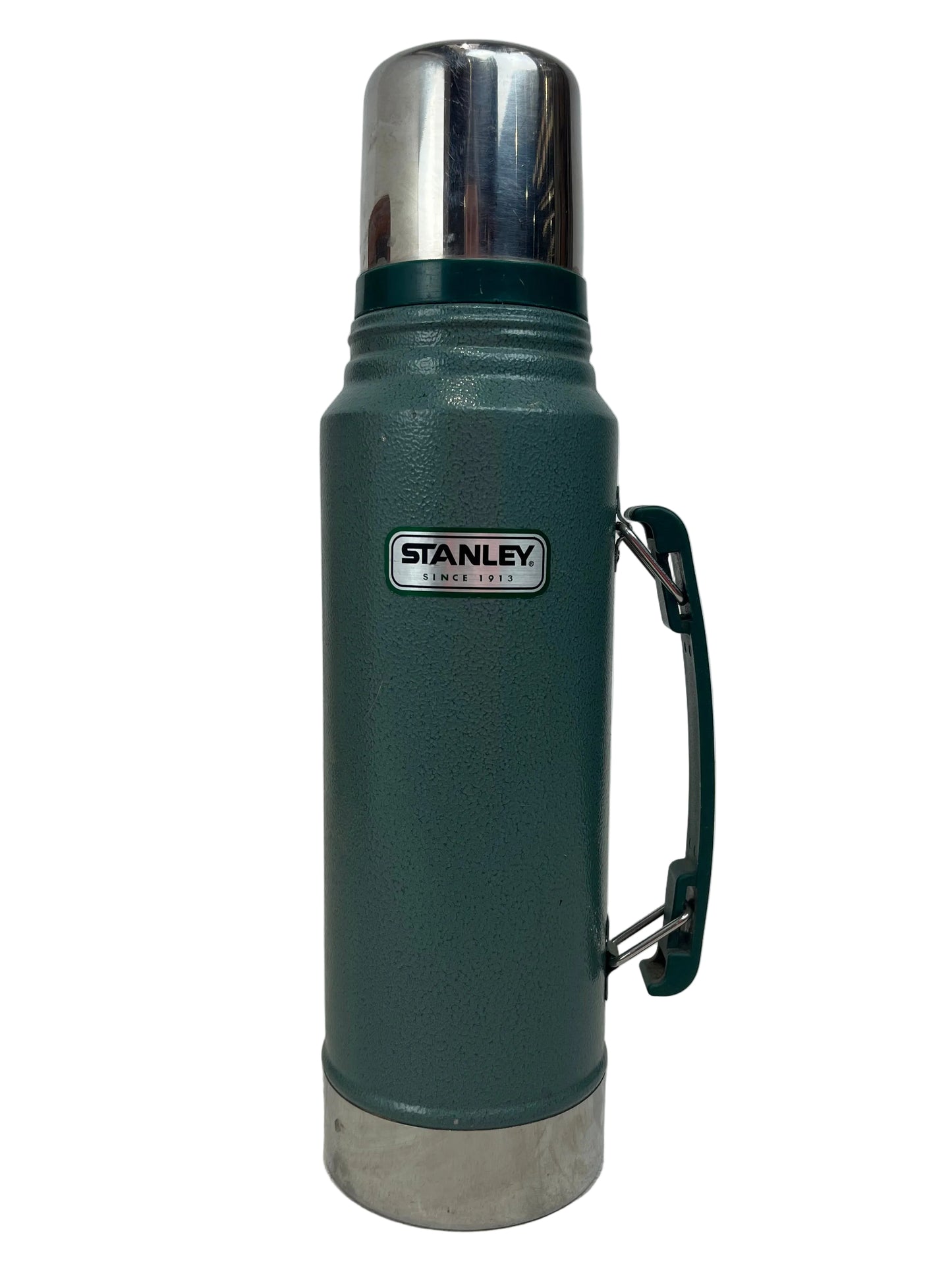 Vintage Stanley Green Hammertone Heritage Cooler And Classic Vacuum Bottle Thermos (Pre-Loved)