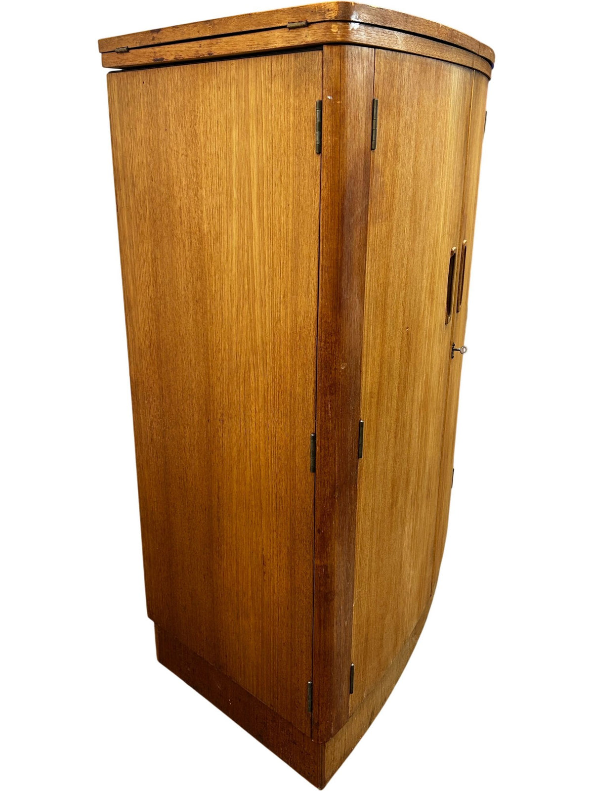 Vintage Style Fold Out Bar Cabinet Cocktail Drinks Storage Glass Inset(PreLoved)