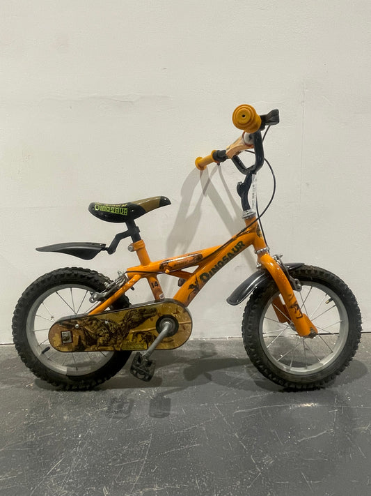 Serviced Orange Dinosaur 14” Children’s Bike (Pre-loved)