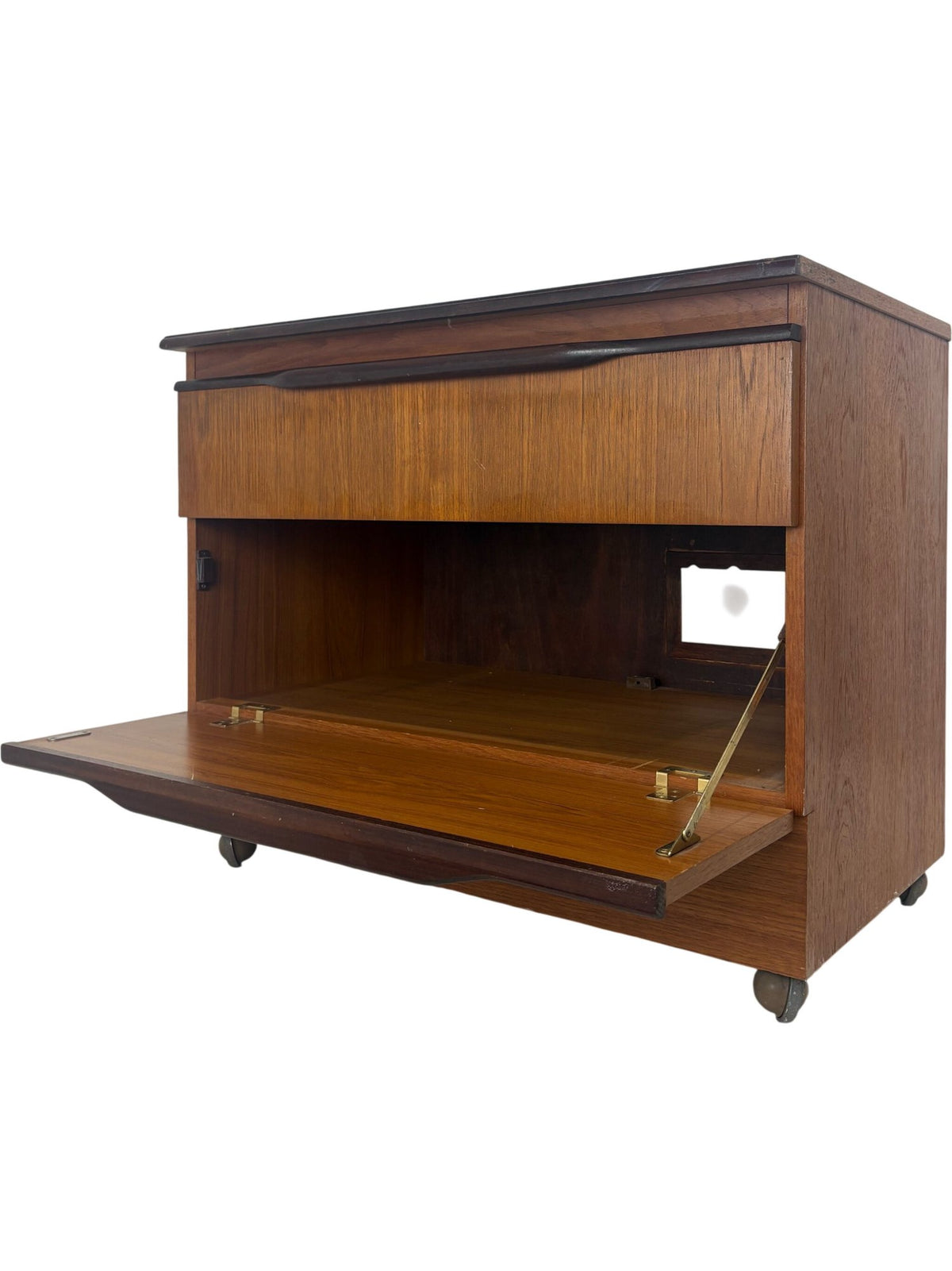 Vintage Teak Chest of Drawers on Casters Storage Mid-Century Modern (Pre-Loved)