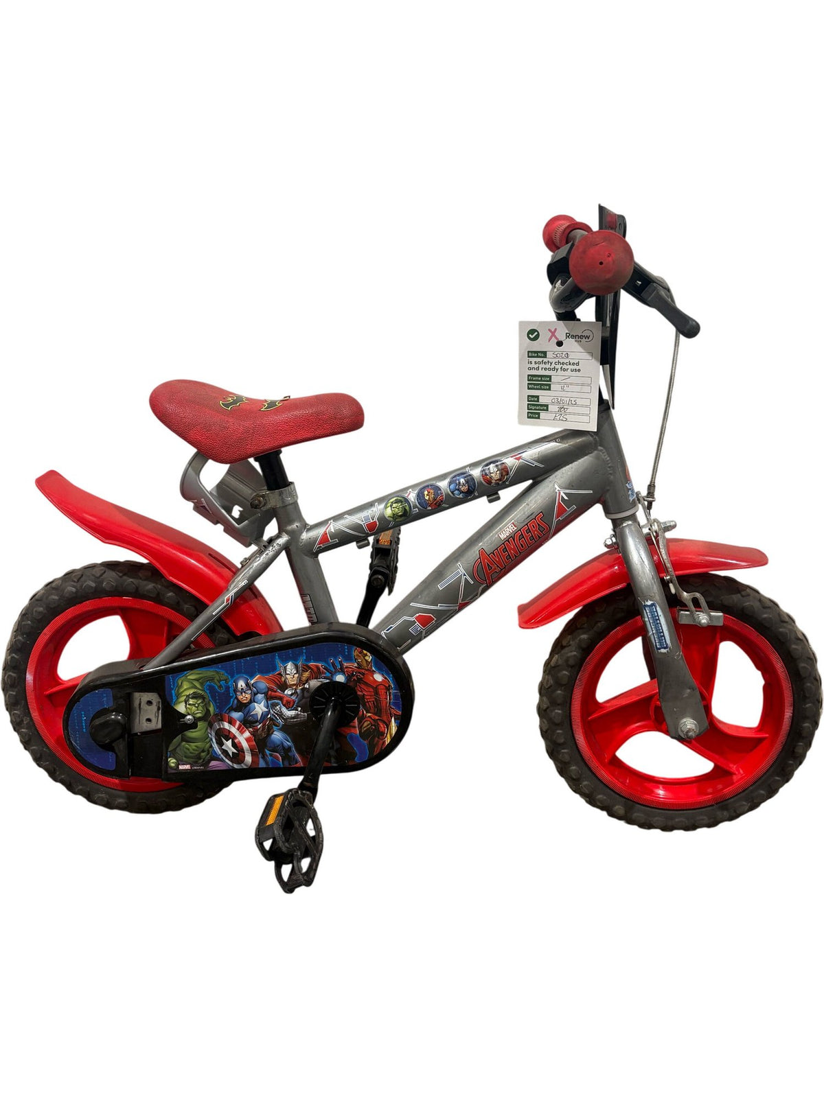 Serviced Marvel Avengers Kids Bicycle 12 Inch (Pre-Loved)