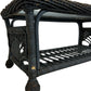 PE Rattan Garden Coffee Table Glass Top Lower Shelf Patio (Pre-Loved)