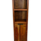 Tall Wooden Storage Cabinet with Shelves and Door Rustic Style (Pre-Loved)