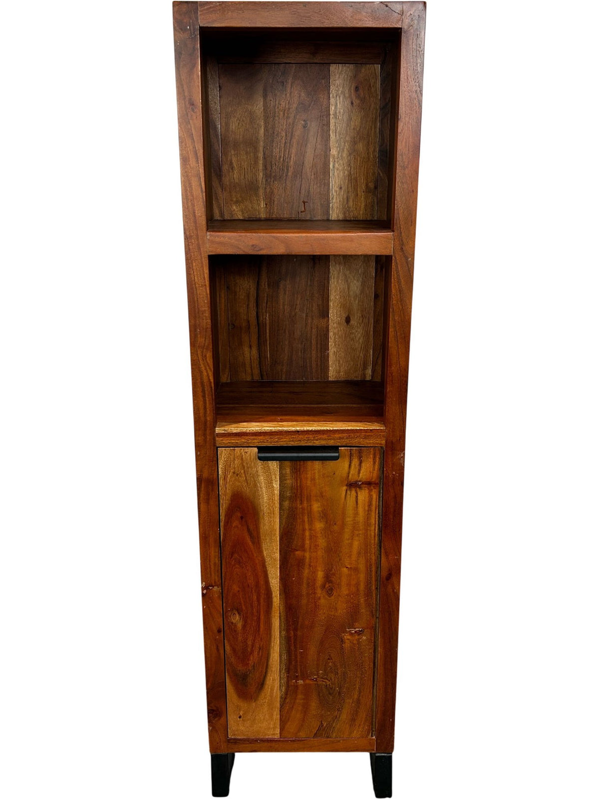 Tall Wooden Storage Cabinet with Shelves and Door Rustic Style (Pre-Loved)