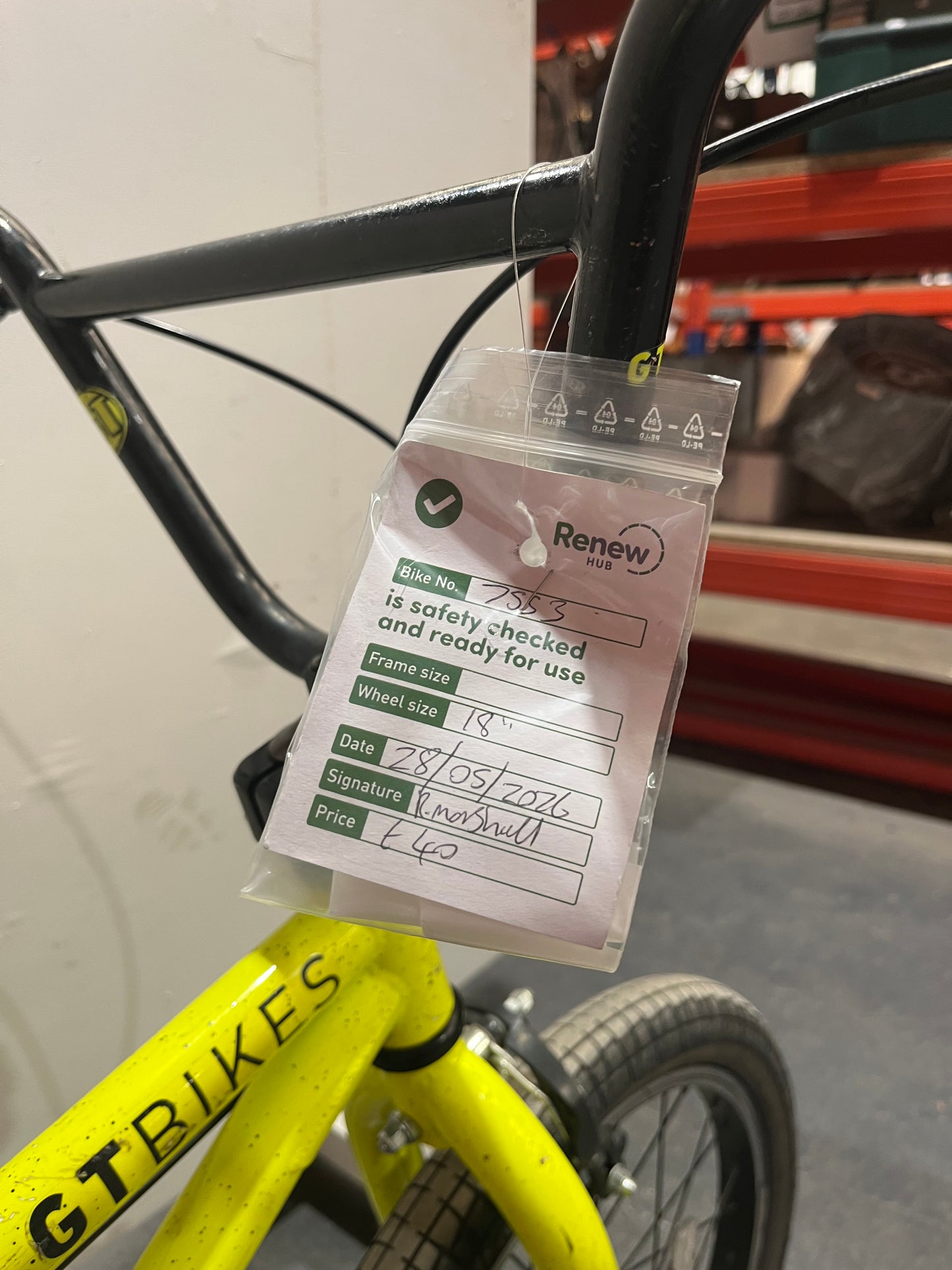 GT Bikes Neon Yellow 18” Children’s Bike (Pre-Loved)