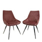 Set Of 4 Modern Dusty Rose Pink Velvet Dining Chairs (Pre-Loved)
