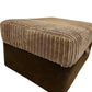 Large Brown Corduroy Storage Ottoman Footstool with Lift-Up Lid (Pre-Loved)