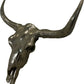 Metal Bull Skull Longhorn Wall Sculpture Western Style 70cm (Pre-Loved)