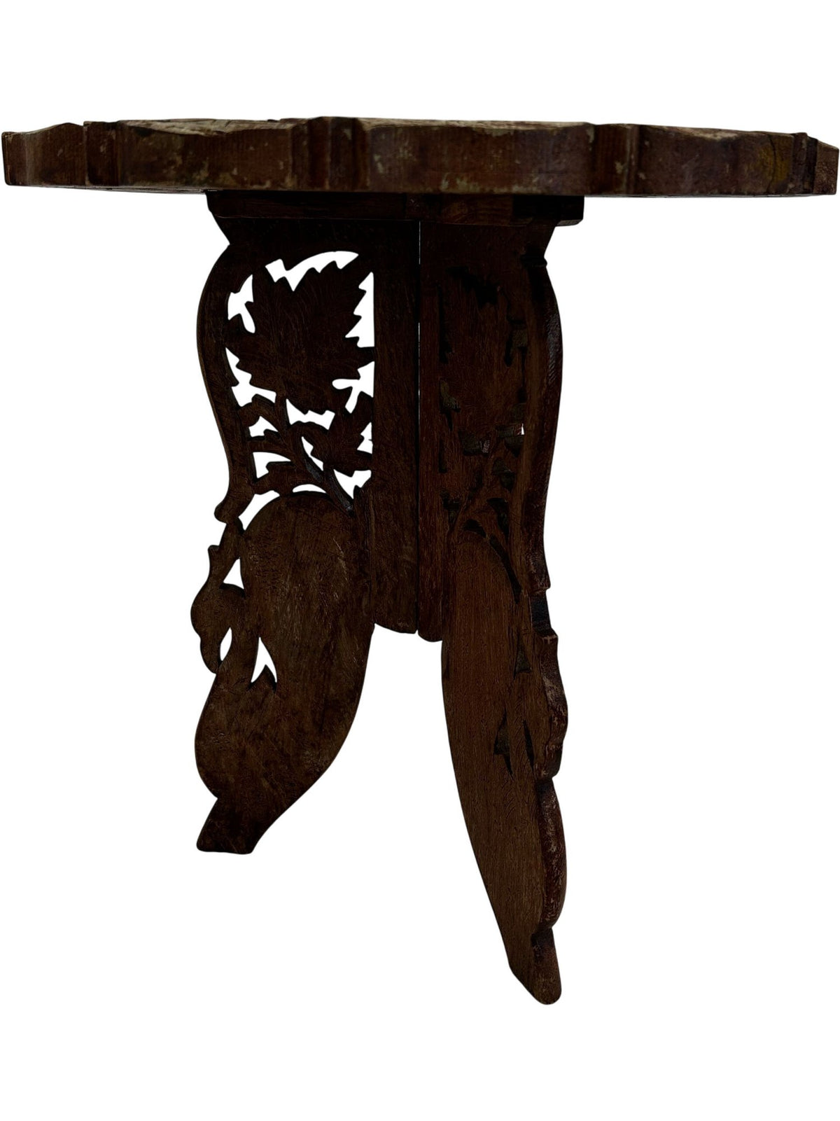 Ornate Carved Wooden Plant Stand Side Table (Pre-Loved)