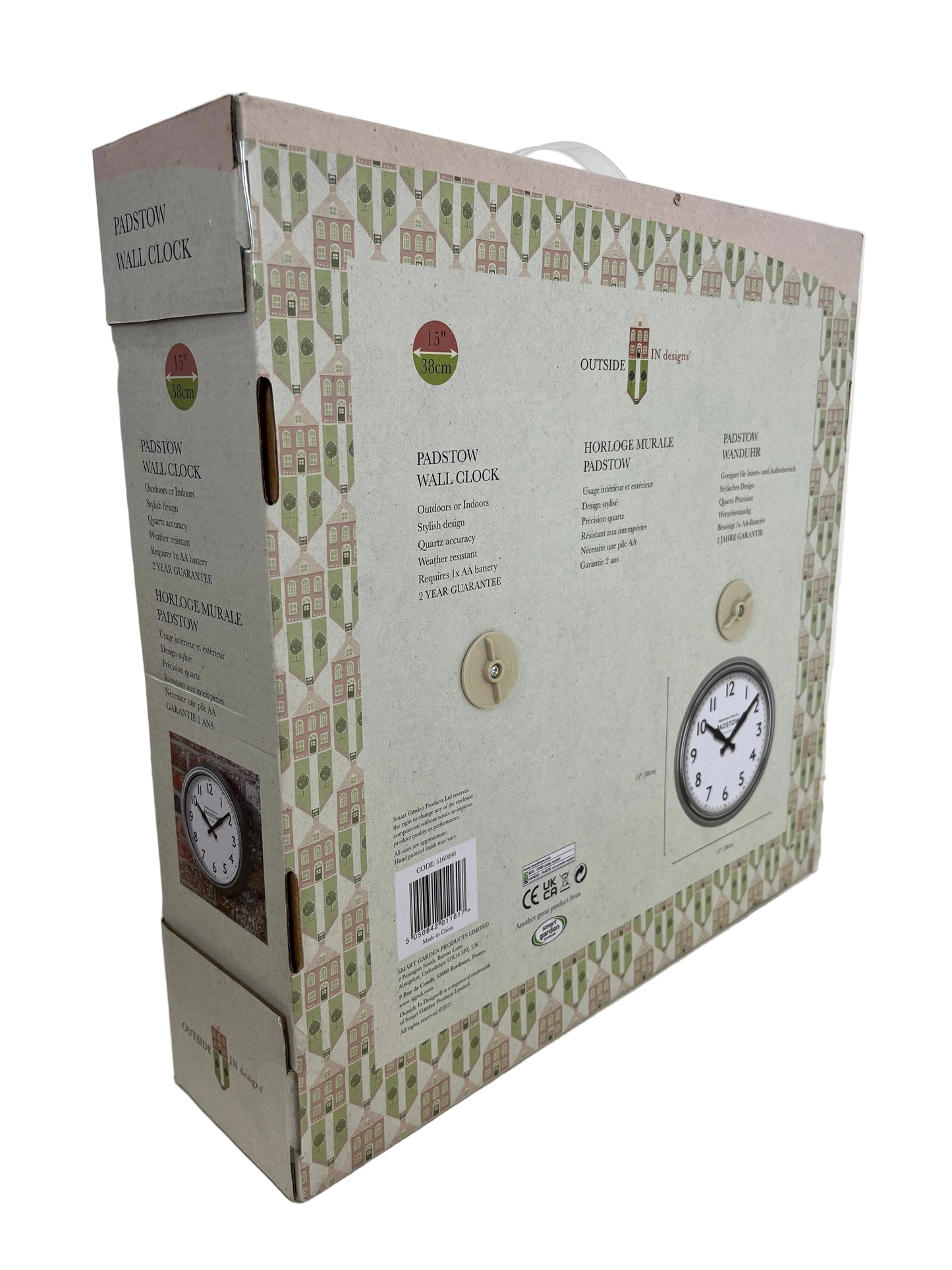 Silver Padstow Wall Clock (New)