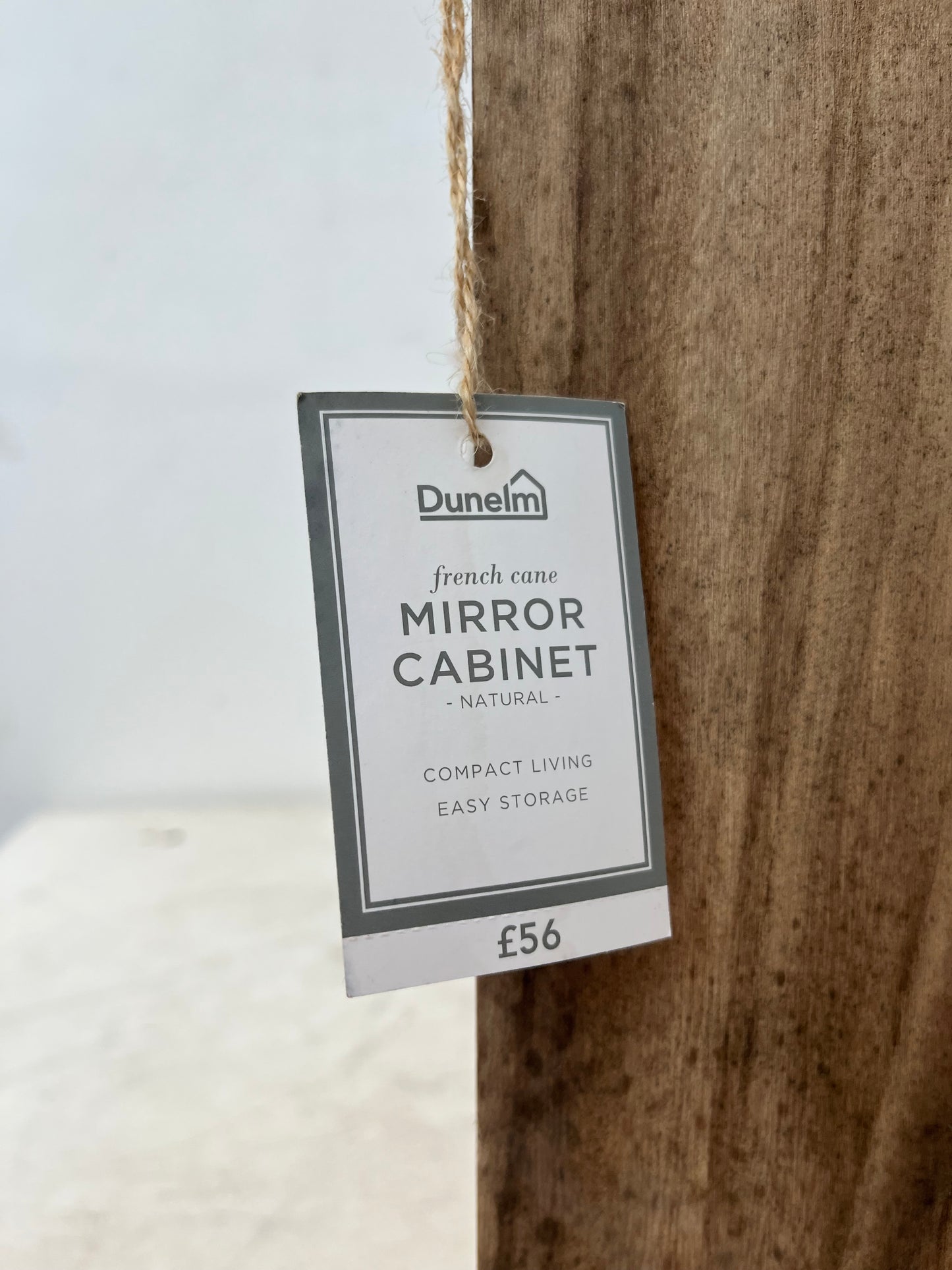 French Cane Wooden Mirror Cabinet (Pre-Loved)