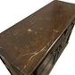 Dark Wood Sideboard with 2 Drawers 2 Door Cupboard Carved Detail (Pre-Loved)