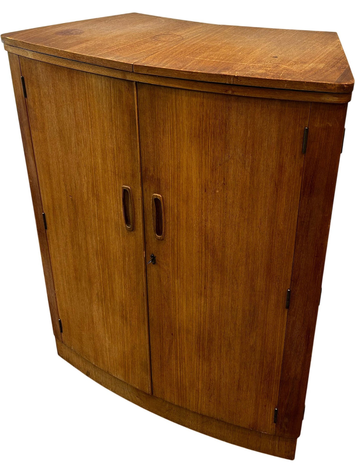 Vintage Style Fold Out Bar Cabinet Cocktail Drinks Storage Glass Inset(PreLoved)