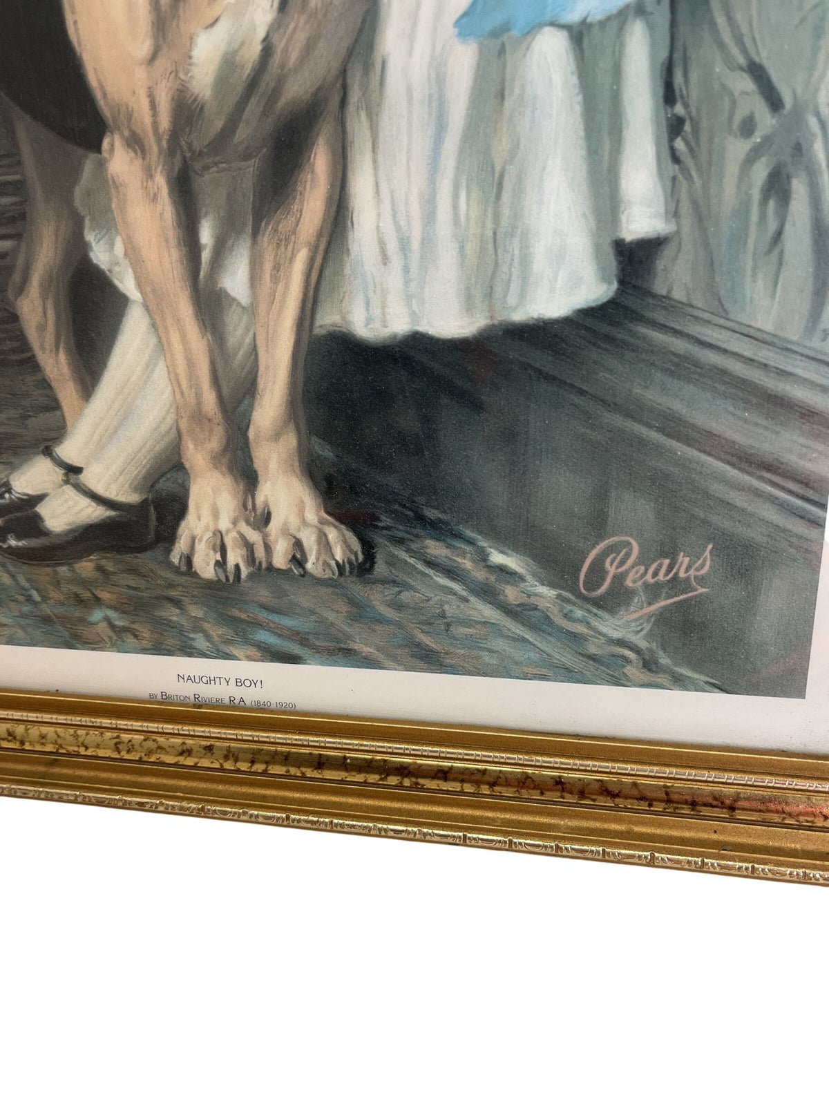 Vintage Pears Print Naughty Boy Framed Art Print (Pre-Loved)