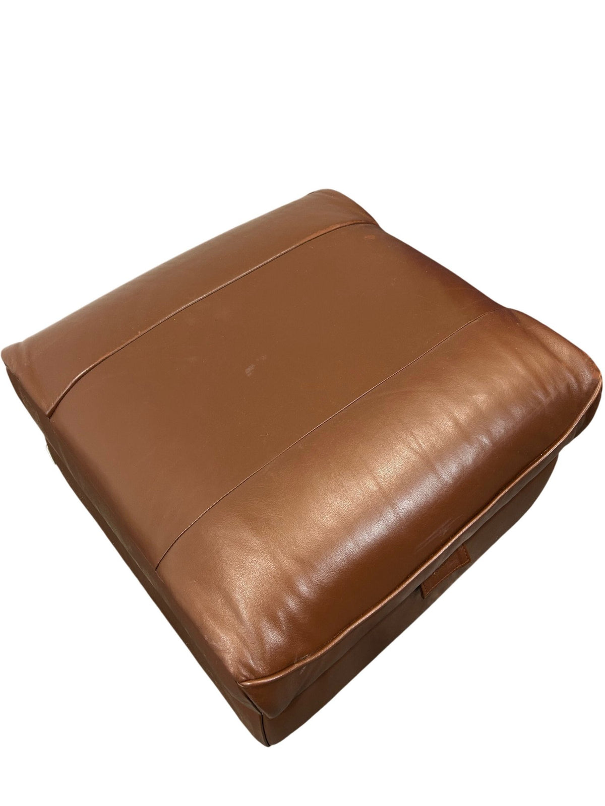 La-Z-Boy Brown Leather Storage Ottoman Footstool Lift Up Square (Pre-Loved)