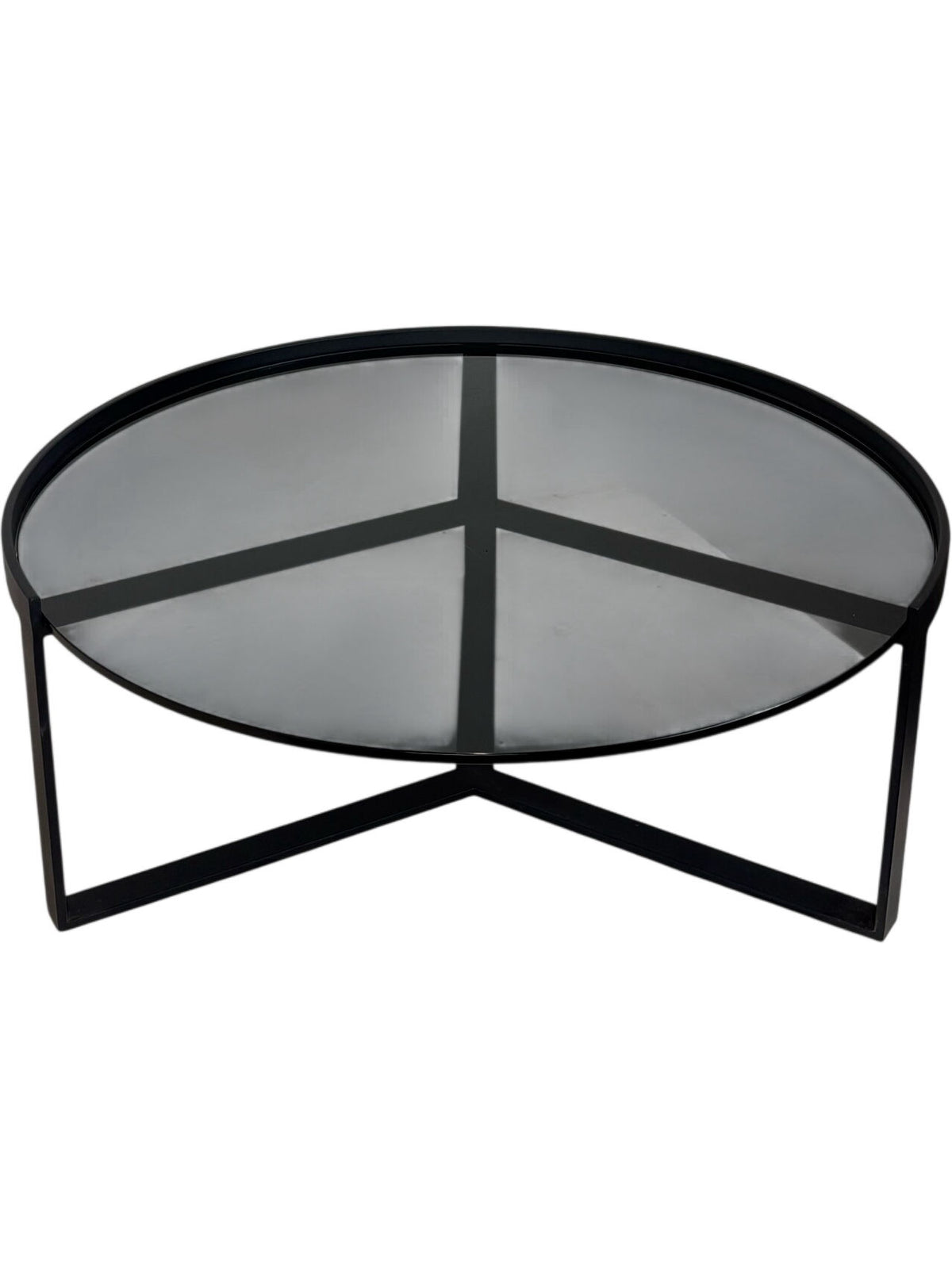 'Made.com' Contemporary Glass Coffee Table Black Frame (Unused)