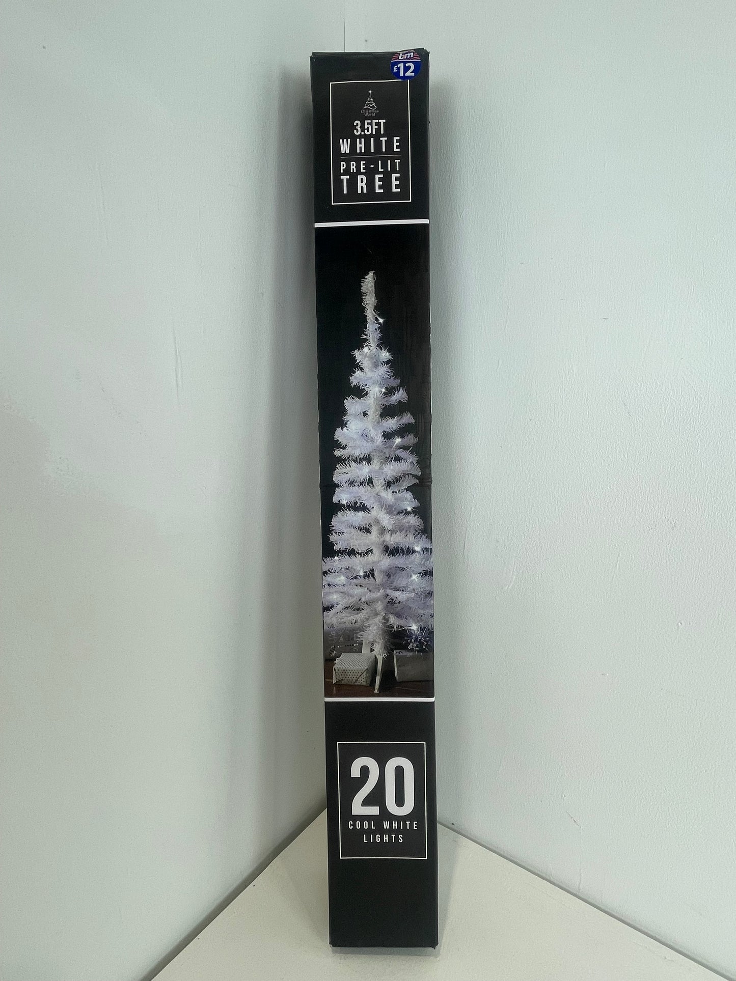 3.5ft White Pre-Lit Christmas Tree (Pre-loved)