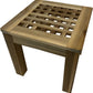 IKEA SKOGHALL Side Table Square Slatted Wood Top 32cm (Pre-Loved)