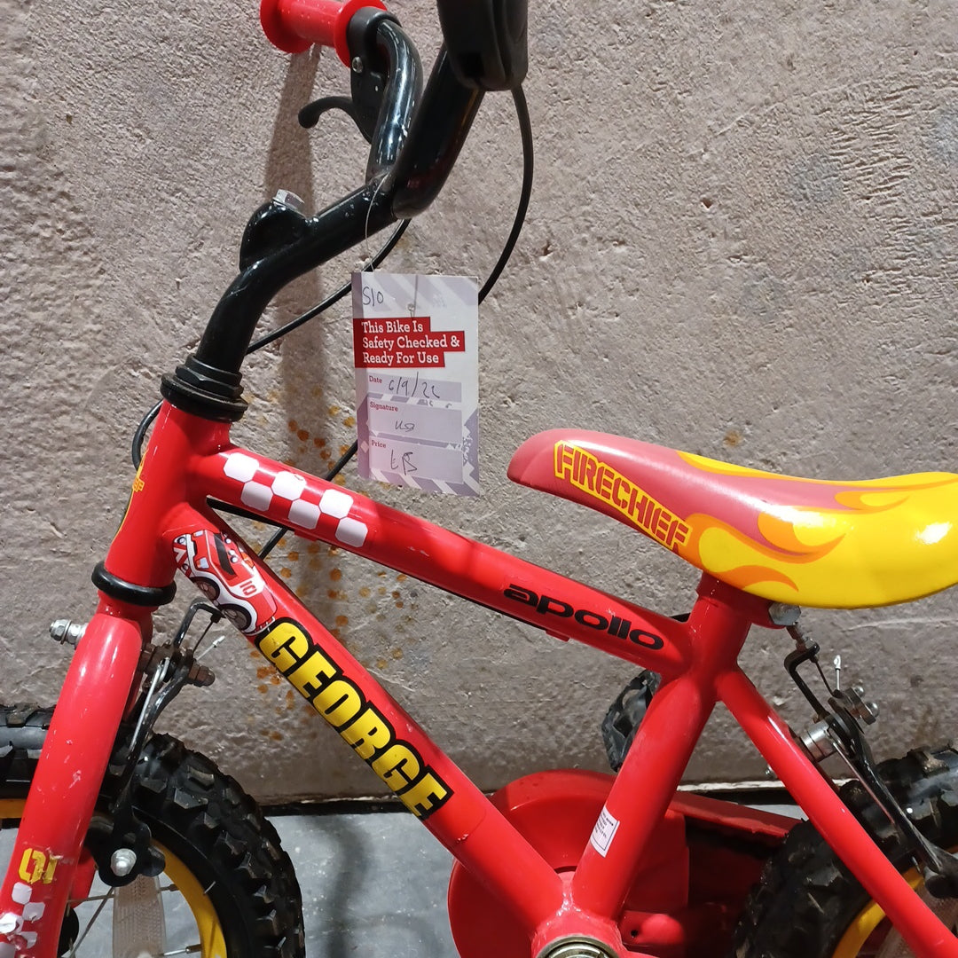 Apollo George Red & Yellow Bike 12.5" (Pre-loved)