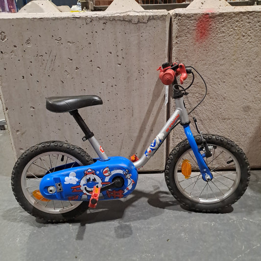 Serviced Children's Btwin Bike Blue and Red (14")