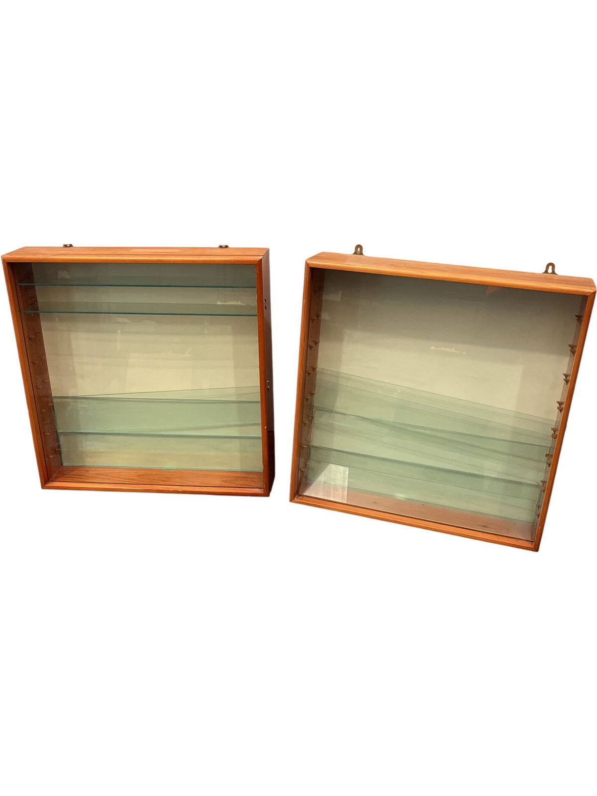 Vintage Display Cabinets Wall Mounted Glass Shelves (Pre-Loved)