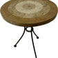 Round Mosaic Stone Top Side Table with Metal Tripod Legs (Pre-Loved)