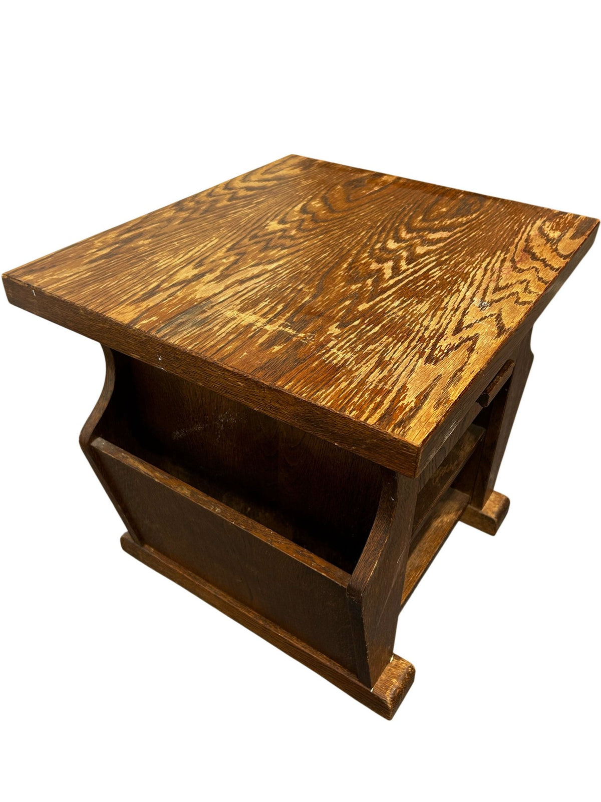 Vintage Wooden Accent Table with Drawer and Shelves (Pre-Loved)