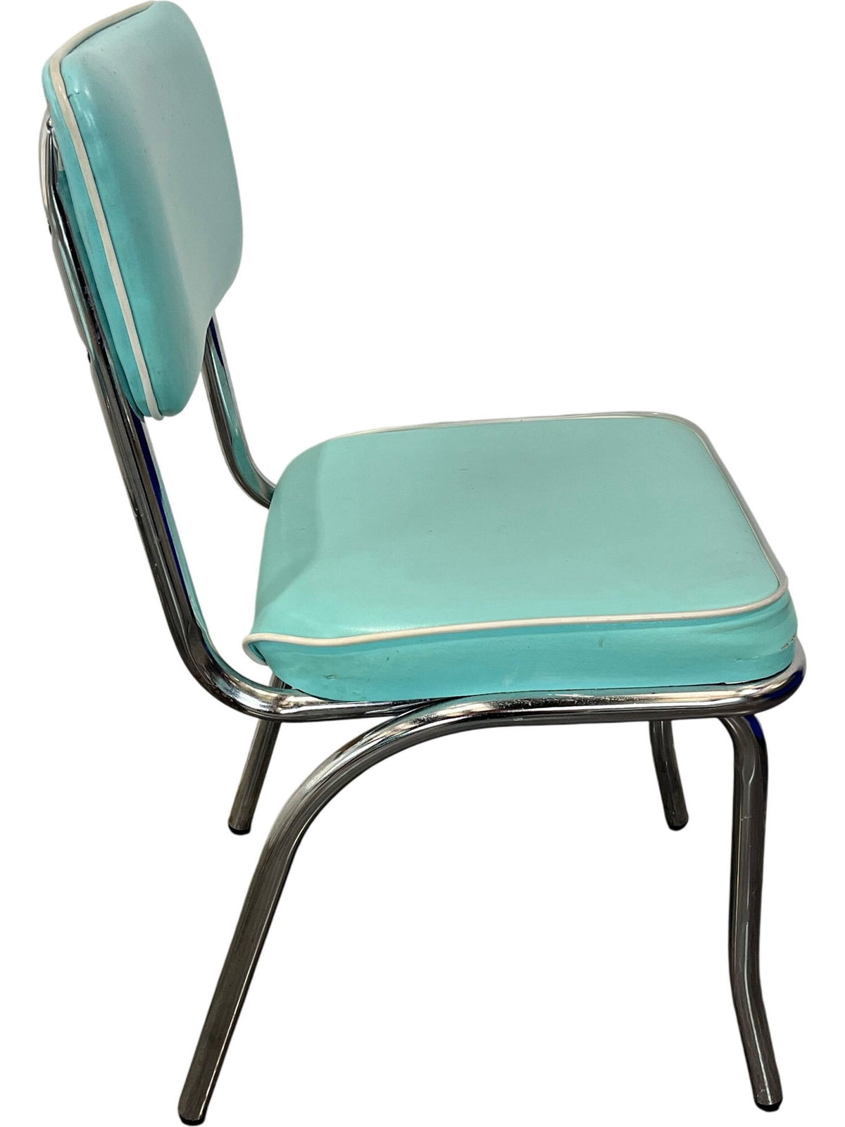 Set Of Four Retro Aqua Blue Dining Chairs (Pre-Loved)