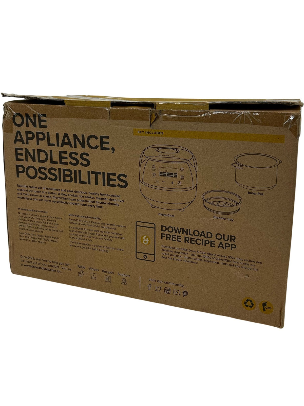 Drew & Cole CleverChef 14-in-1 5L Multi Cooker 860W (Unused)