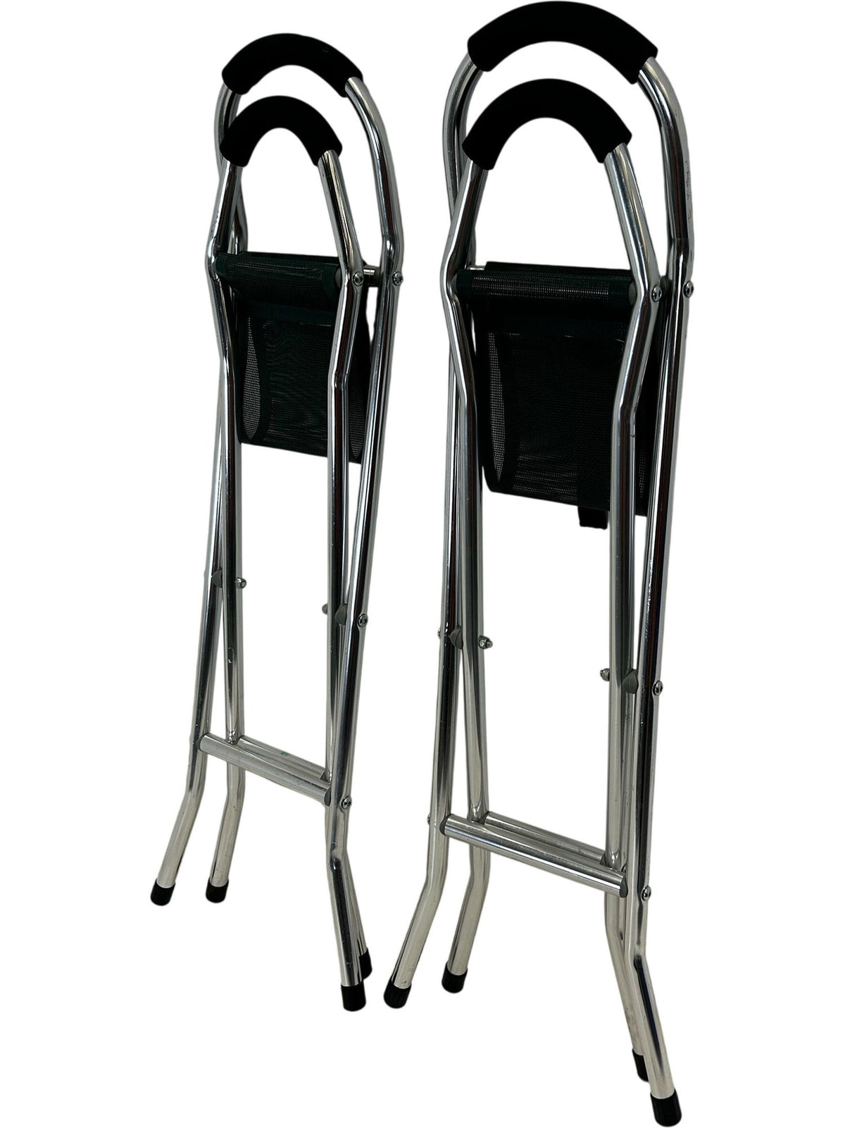 Pair of Folding Walking Stick Seat Stools (Pre-Loved)