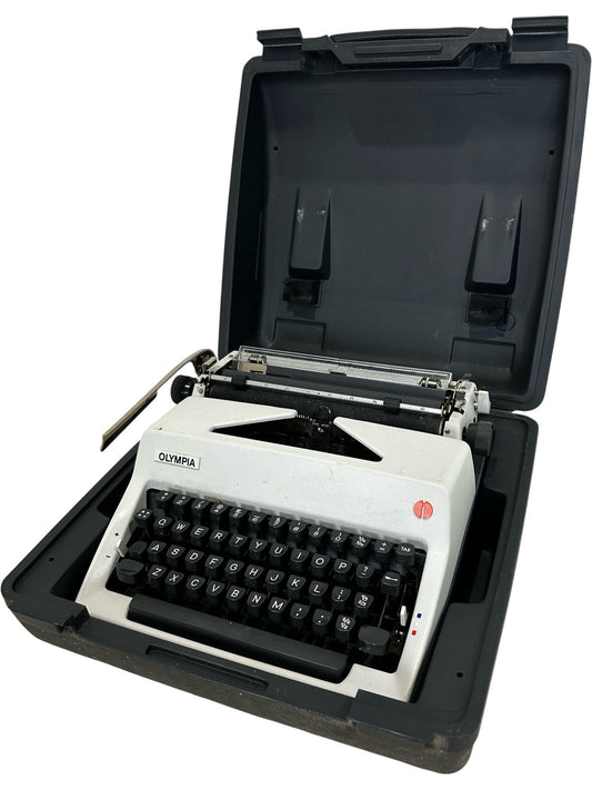 Olympia Vintage Portable Manual Typewriter with Carry Case QWERTY (Pre-Loved)