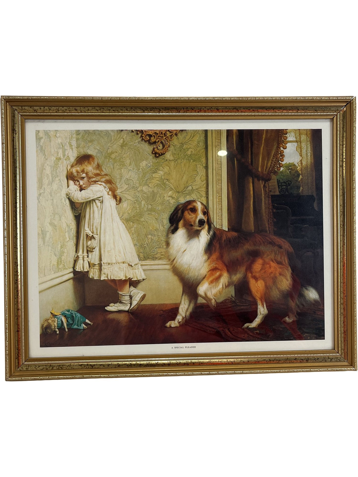Vintage A Special Pleader Framed Art Print Antique Style (Pre-Loved)