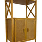 Angraves Bamboo Rattan Storage Cabinet with Open Shelf Unit (Pre-Loved)