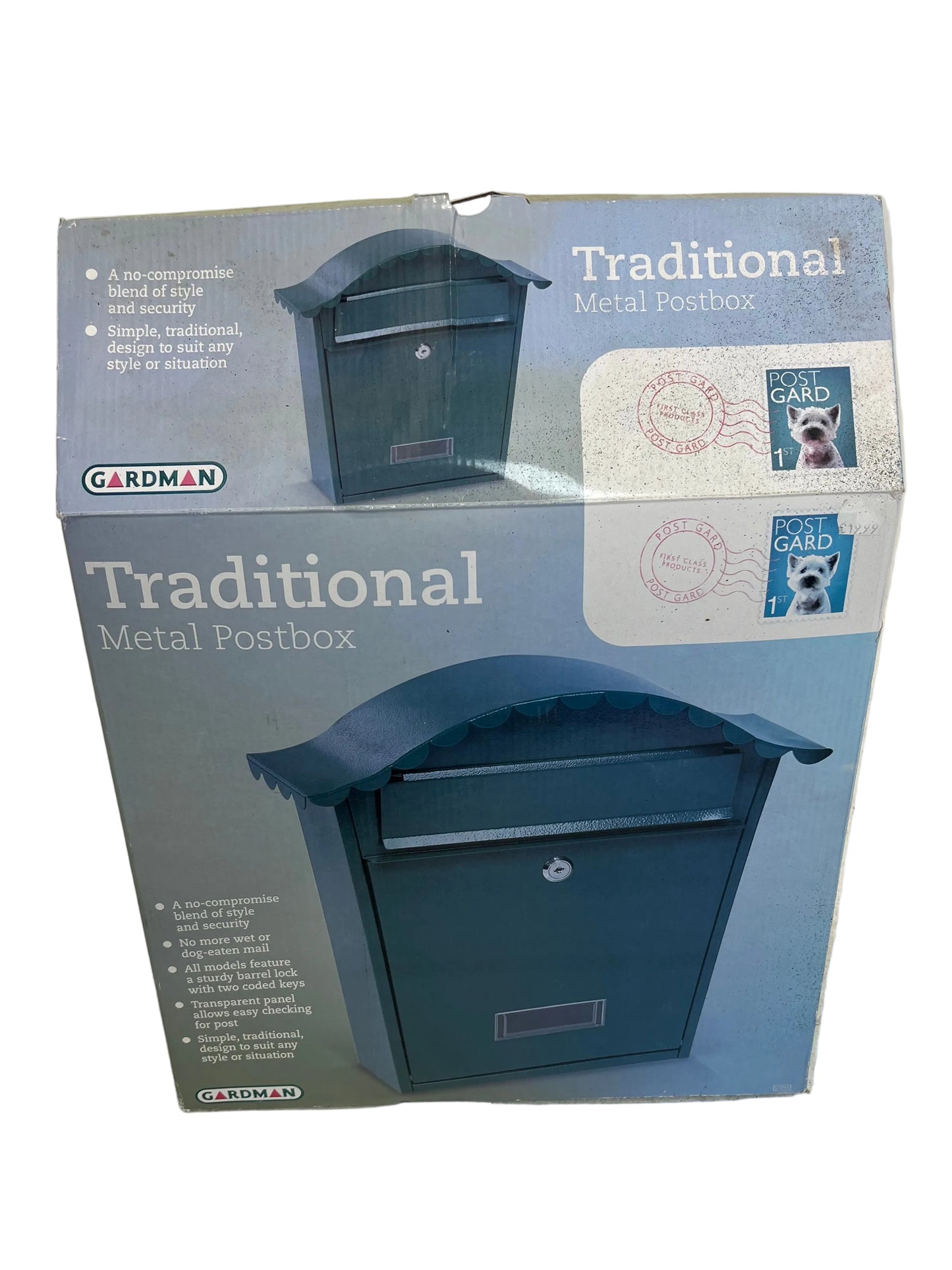 Traditional Dark Green Metal Postbox (Unused)