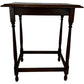 Traditional Dark Wood Side Table Turned Legs Stretcher Square (Pre-Loved)