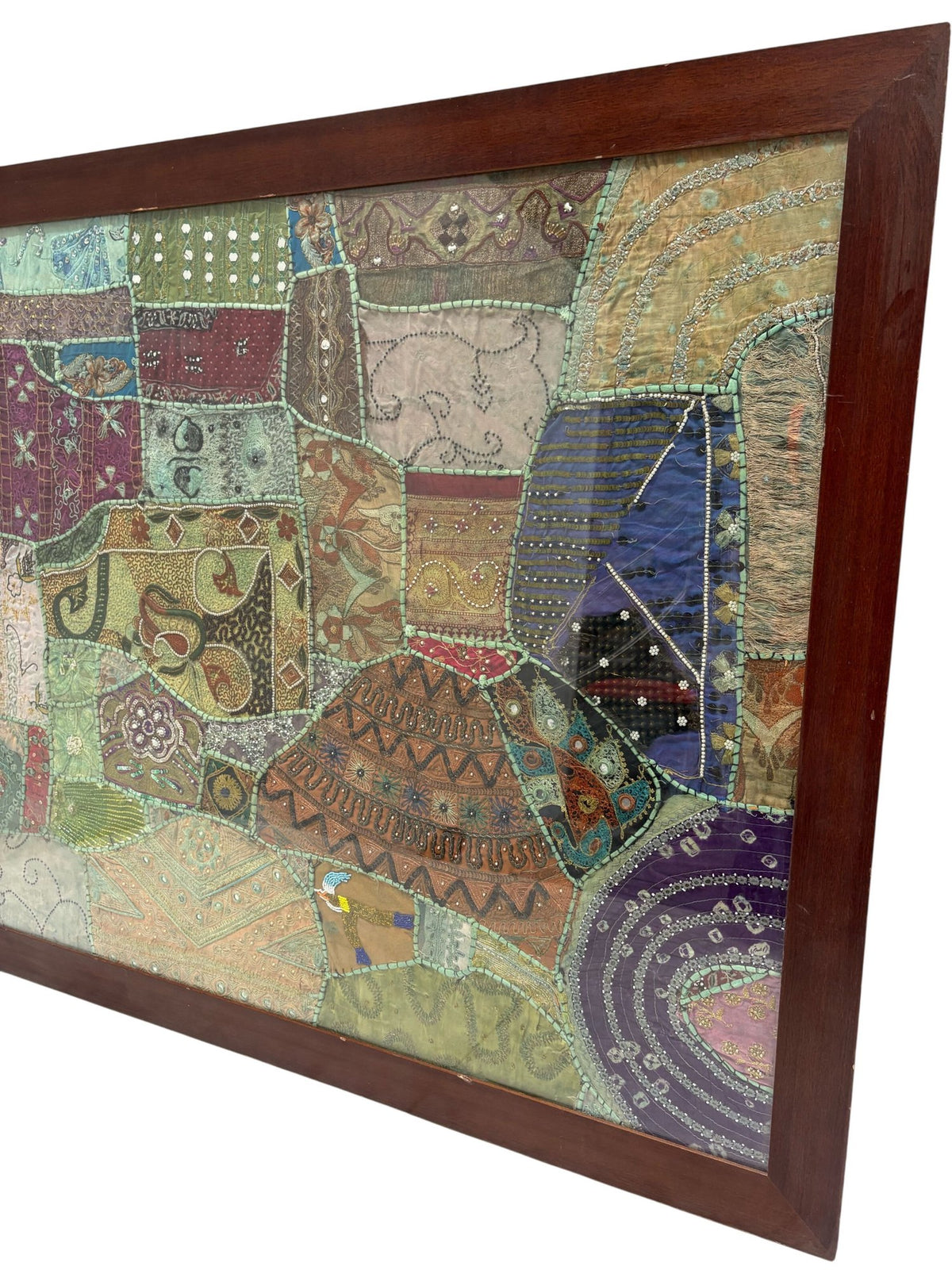 Handcrafted Indian Patchwork Textile Wall Hanging (Pre-Loved)