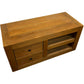 Wooden TV Stand Media Unit with 2 Drawers & Open Shelves (Pre-Loved)