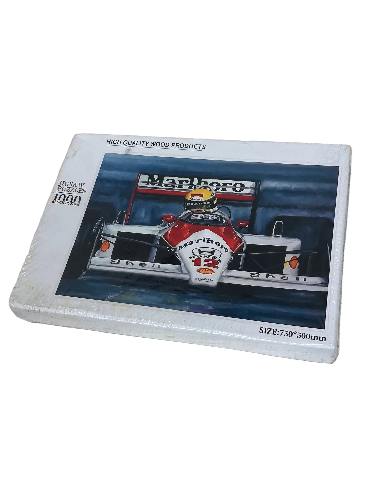 Ayrton Senna McLaren 1000-Piece Wooden Jigsaw Puzzle (Unused)
