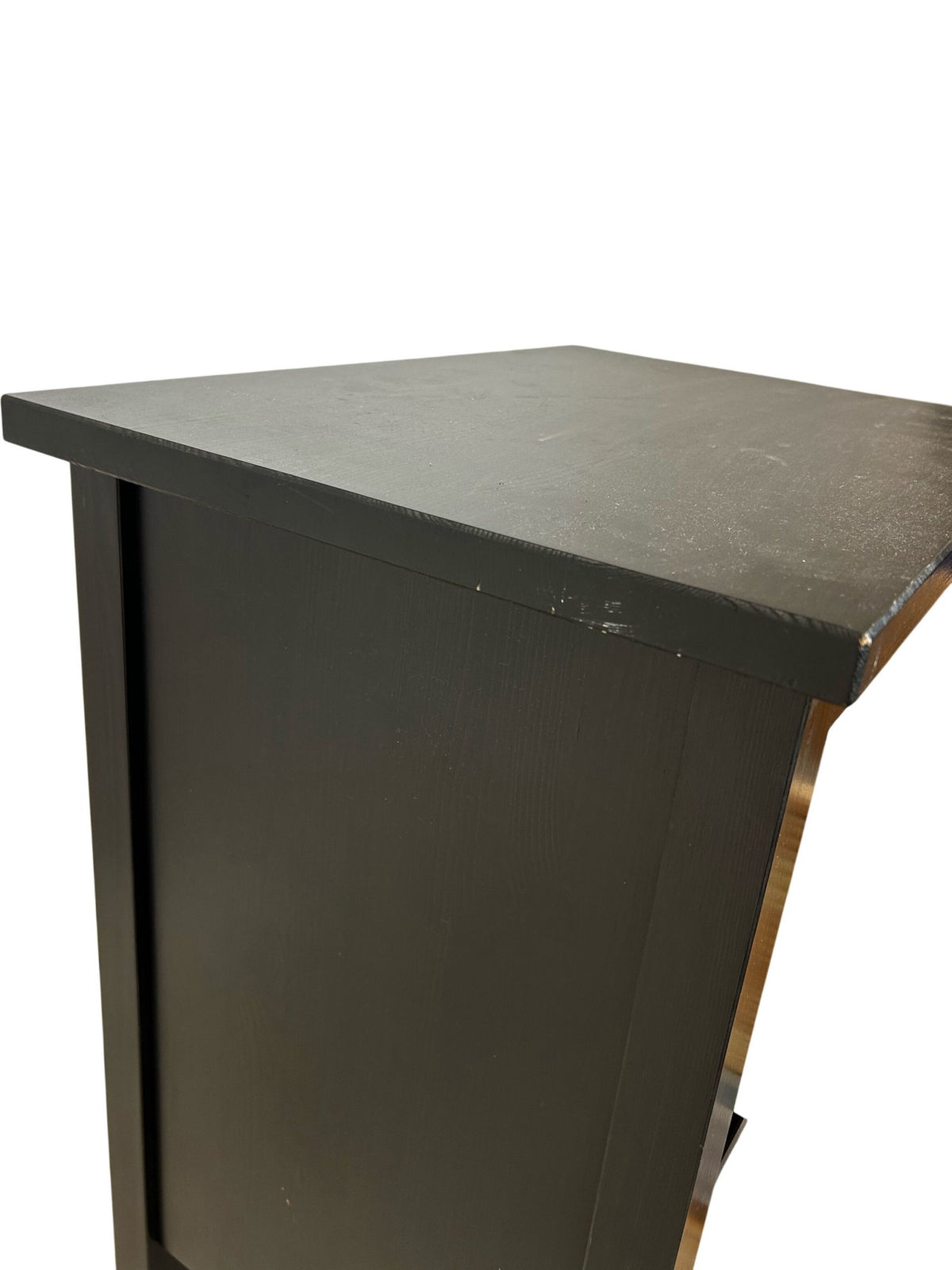 Black 2 Drawer Bedside Table Nightstand Bedroom Storage Cabinet (Pre-Loved)