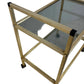 Vintage Mid-Century Modern Style Gold Brass Bar Cart (Pre-Loved)