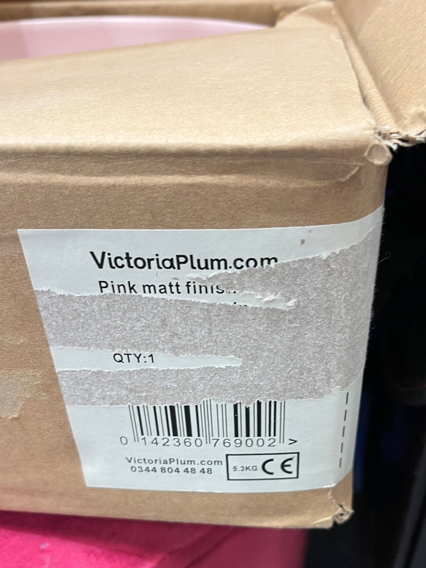 Victoria Plum Pink Matt Sink Basin (Pre-Loved)