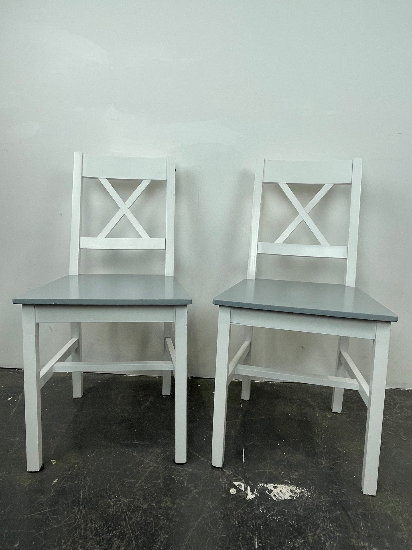 White/Grey Wooden Chairs (Pre-loved)