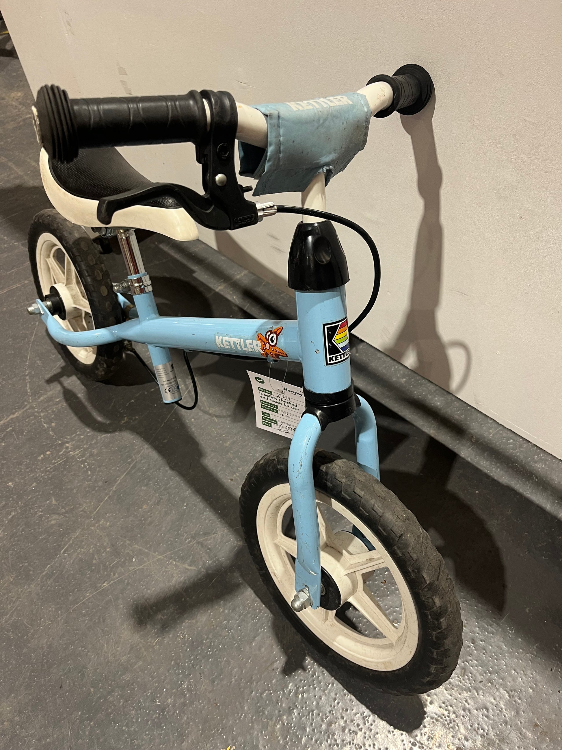kinderfahrrad von kettler Kettler Light Blue 12” Children's Balance Bike (Pre-Loved) – Renew Greater Manchester