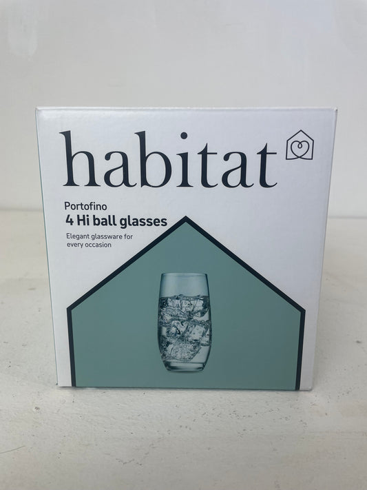 Habitat 4 Hi Ball Glasses (New)