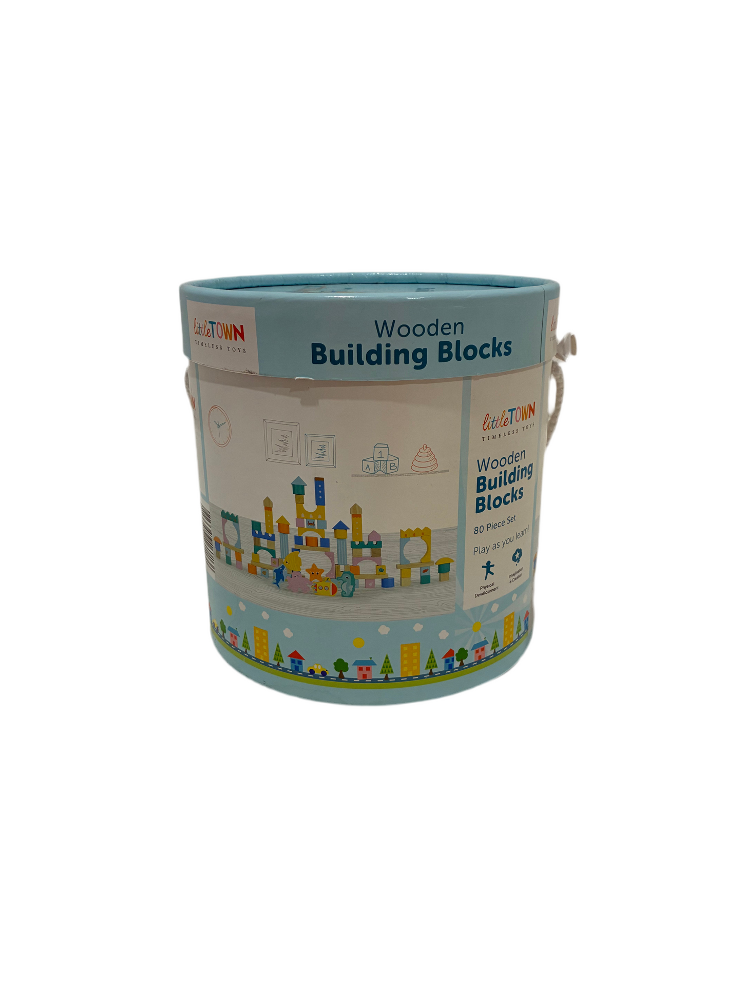 Little Town Wooden Building Blocks (Pre-loved)