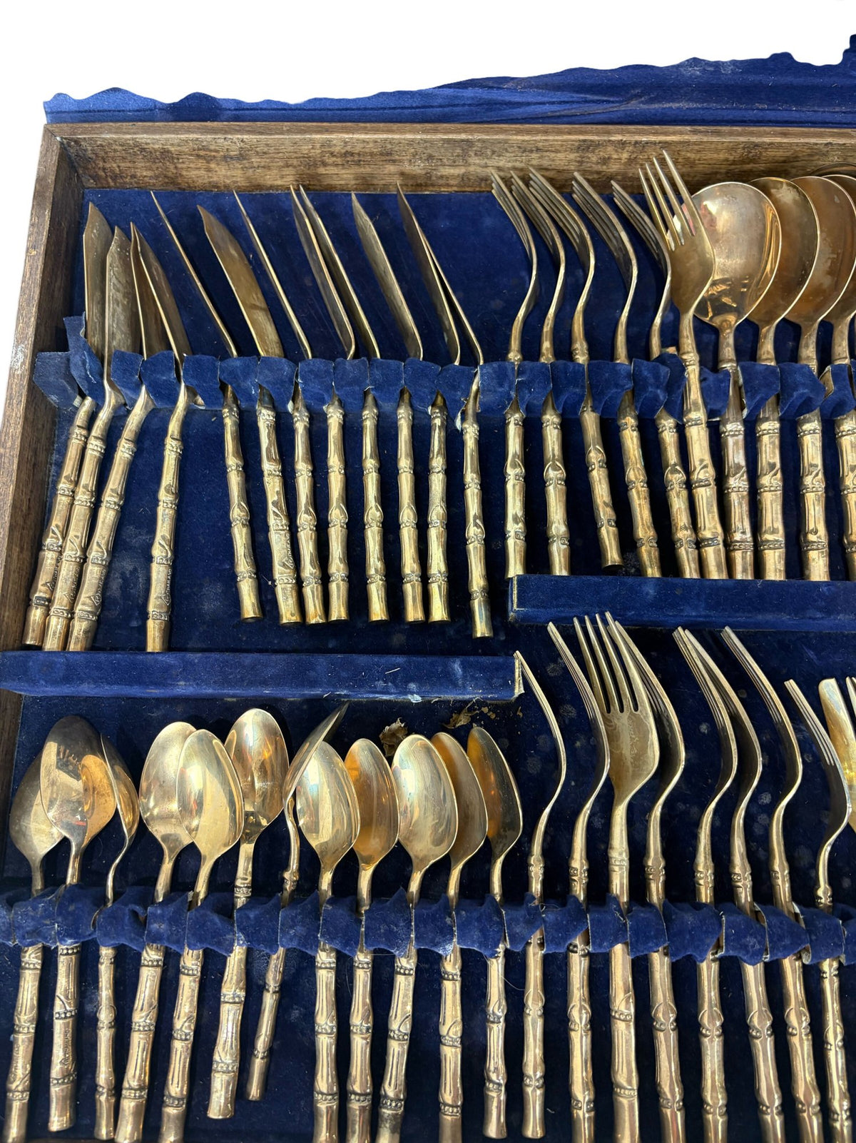 Artisan Bronze Bamboo Flatware Set (Pre-Loved)