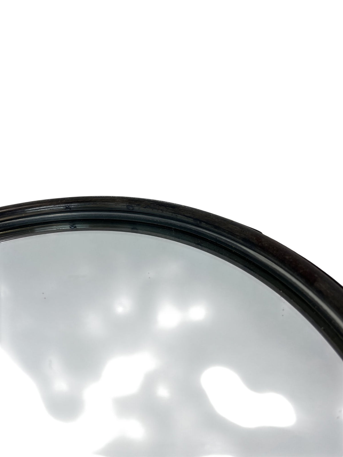 Rustic Round Wall Mirror With Rope Hanging Black Frame (Pre-Loved)
